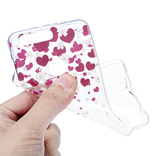 Huawei Honor 8 Case Huawei Honor 8 Schutzhülle YOKIRIN Premium Flexible Slim Fit TPU Silikon Case Cover Handyhülle Handytasche Etui Handycase Ultra Dünn Rutschfest Kratzfest Silikonhülle Blume Liebe - 6
