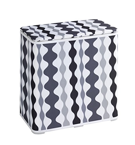 Wenko 62011100 Wäschetruhe Monti Wäschesammler, Fassungsvermögen 65 L, 49 x 50 x 27 cm, mehrfarbig