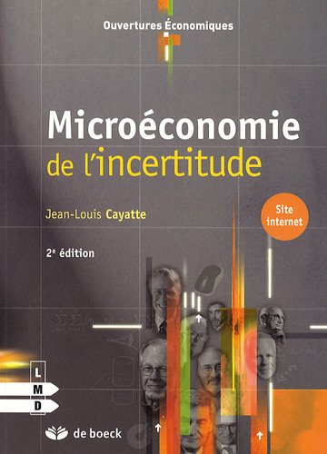 Microéconomie de l'incertitude Microéconomie de l'incertitude