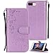 Produktbild Schutzhülle für iPhone 7 Plus, iPhone 8 Plus, Lederetui, Löwenzahndruck, Liebe Love Wallet Case mit klappbarem Ständer, Kartenfächer und Geldscheine für Apple iPhone 7 Plus/8 Plus purpur