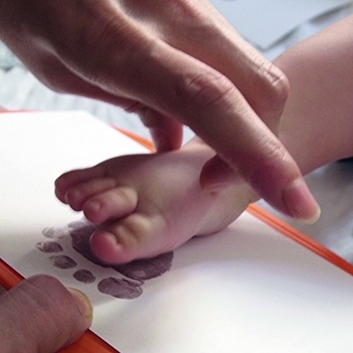 Magisches BABY ABDRUCKSET – keine Tinte, kein Gips! (ausreichend für 3 Hand- oder Fußabdrücke, ab Geburt möglich) – 4x Papier, 1x farbloses Tuch - 6