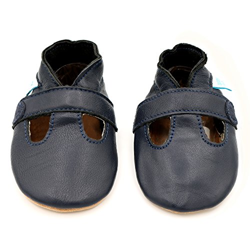 Dotty Fish – Weiche Baby Lederschuhe – T-bar Schuhe für Jungen – 0-6 monate, 6-12 monate, 12-18 monate, 18-24 monate - 2
