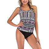 mujeres embarazadas nadando ★ Conjunto casual de tankini con laterales de corte profundo altamente elásticos y sujetador deportivo incorporado