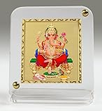 Eknoor Car Dashboard Idol- Goldplated Recta 45/50- Ganesh ji with japa mala (prayer beads) RS.450 (50.00% Off) - Amazon