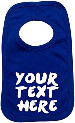 Personalised Pullover Baby Bibs – Doubled Layered - (Royal Blue) - 100% Cotton Baby Newborn Toddler
