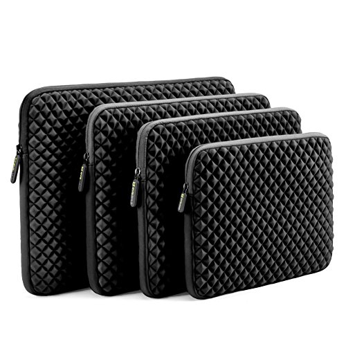 Laptophülle, Evecase Universal Neopren Anti-Schock Laptop Schutzhülle mit Rautenmuster / Diamant-Muster Schaumpolsterung für 11.6 – 12.5 Zoll Laptops Tablets Macbooks Notebooks Chromebook – Schwarz - 7