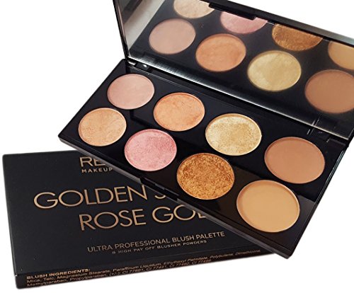 Makeup Revolution Rouge Palette Ultra Blush Palette Golden Sugar 2 Rose Gold - 4