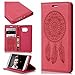 Produktbild VertTek Hülle Leder für Samsung Galaxy S7 Edge Individuell Traumfänger Mandala Case Flip Bookstyle Cover Folio Weich Silikon Backcover Standfunktion Schutz Etui Stilvoll Wallet Kartenfach Fall Metall Magnet Closure Hochwertigen Full Body Protector
