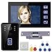 Produktbild mountainone 17,8 cm RFID Video Türsprechanlage Intercom Klingeln, Touch Button Night Vision + Elektrischer Strike Lock