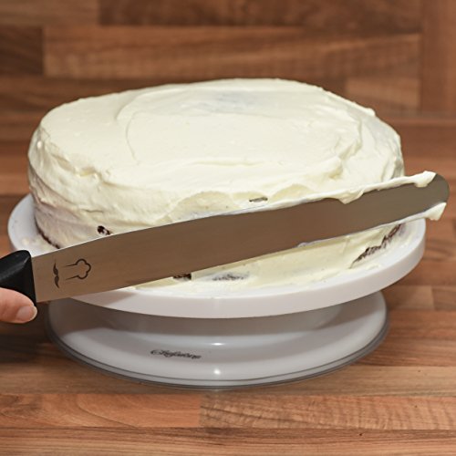 Chefarone Winkelpalette Set mit XL Streichpalette und zwei Winkelpaletten – Leichtes Dekorieren im Handumdrehen – Tortenzubehör aus Edelstahl zum Backen für Fondant und Kuchen - 9