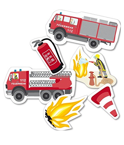 58-tlg. Partyset Feuerwehr Mottoparty für 8 Kinder – Partygeschirr und Deko - 5