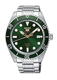 Seiko 5 Sports srpb93 Herren Edelstahl grün Lünette und Zifferblatt Automatik Uhr