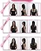 8 Piece 18 Cilps Clip in Hair Extensions Full Head 17 inches Curly Hair Extension Dark Brown