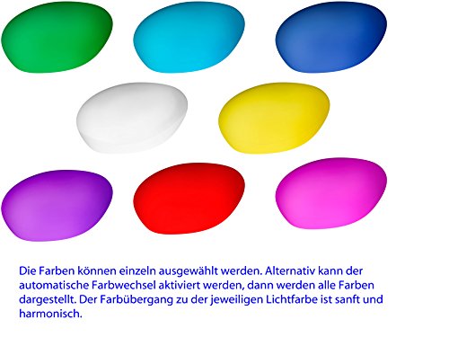 Bonetti LED Solar Steinleuchte mit Farbwechsel 30 cm IP67 Solarlampe Dekoleuchte Außenleuchte Gartenlampe Dekostein Leuchtstein - 5