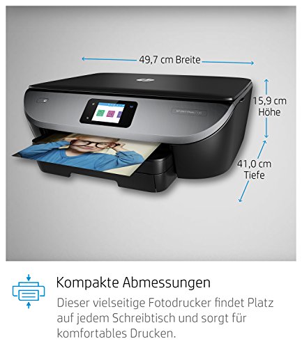 HP ENVY Photo 7130 Multifunktionsdrucker (Fotodrucker, Scanner, Kopierer, WLAN, Airprint) mit 4 Probemonaten HP Instant Ink inklusive,Schwarz