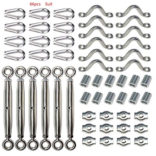 Preisvergleich Produktbild Tree-on-Life Edelstahl-Leitplanken-Kit Kabel-Leitplanken-Drahtseilbeschläge Edelstahl-Rigging-Körbe