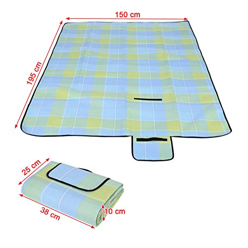 Songmics 195 x 150 cm Picknickdecke wärmeisoliert wasserdicht GCM50L - 3