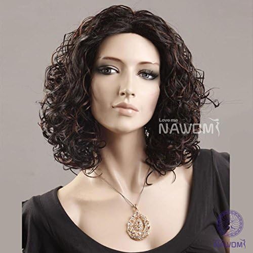 OOARGE Dark Brown Short Kinky Curly Wig Real Human Hair Afro Curly Bobo Wigs Natural Looking For Women