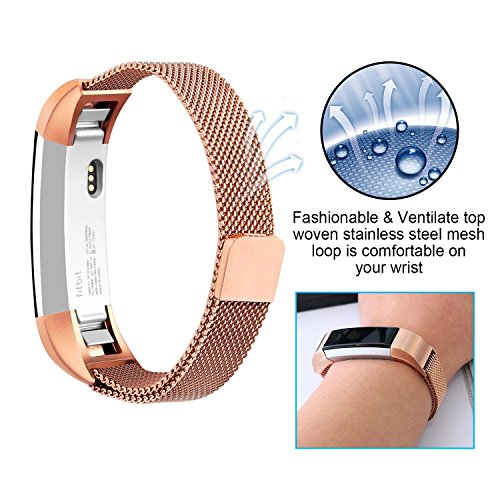 Ersatz Fitbit Alta und Alta HR Armbänder, Milanese Edelstahl Metall Armband für Fitbit Alta HR und Fitbit Alta - 3