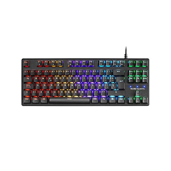 Mars Gaming MKXTKL, teclado mecánico switch rojo, LED 5 colores 10 efectos, ES - Image 3