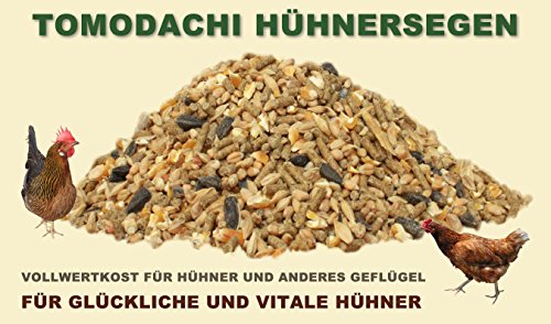Hühnerfutter, Naturprodukt, hochwertiges Vollwertfutter für Geflügel, calziumreiche Komplettnahrung für alle Hühnerrassen, reich an Omega-3 Fettsäuren, natürlicher Immunschutz, Qualitäts Körnermischung für gesunde, glückliche Hühner, Tomodachi Hühnersegen 1kg Eimer - 8