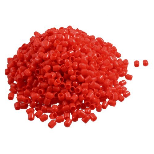 Preisvergleich Produktbild 200 x 6 mm Innendurchmesser Red PVC Schlupfrohr Endkappen Abdeckung Fittings