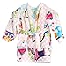 Happy Cherry Toddlers kids baby Hooded Soft Warm Fleece Bathrobe Pajamas Sleepwear - Owl Size M