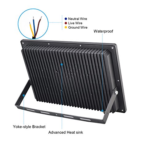 Solla® 200W LED Flutlicht Fluter 230V Außenleuchte, 17200Lumen, Kaltweiß, 6000 K, IP65 Wasserfest, LED Scheinwerfer Außenleuchten - 3