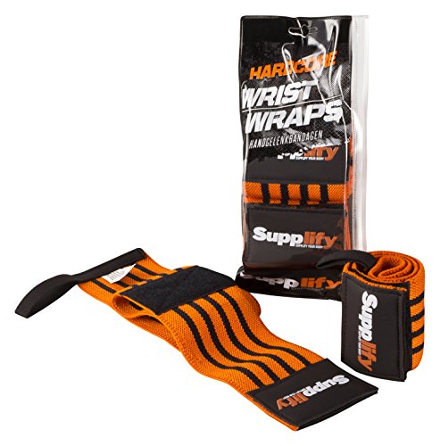 HANDGELENKBANDAGEN FITNESS KRAFTSPORT BODYBUILDING – 2er Set 50cm X 8,5cm Wrist Wraps Zughilfen Für Herren & Damen Von Supplify – Langlebige, Breite Stütze Für Maximale Stabilität Beim Krafttraining - 2