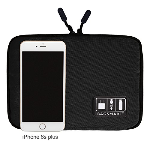 BAGSMART Universaltasche Elektronikzubehör Aufbewahrungstasche für Powerbank, Festplatte, USB Sticks, Kabel Schwarz - 6