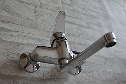 Wand Küchenarmatur / schwenkbarer Auslauf / Wasserhahn Wandmontage/ Mischbatterie Küchen Wasserhahn / Spültisch Armatur / Einhand - 4