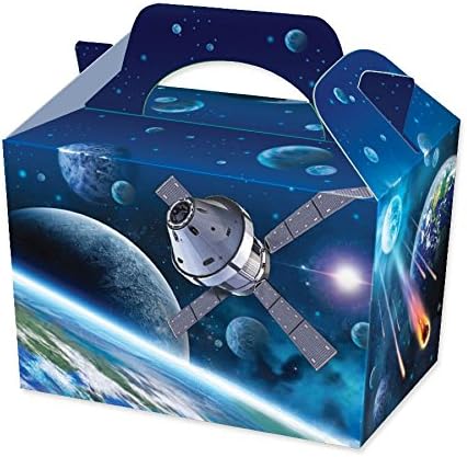 Single Outer Space Card Party Food or Treat Box Kids Party Lunch Picnic Box