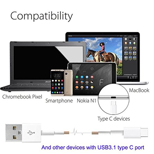 USB 3.1 Typ C Ladekabel 2M USB-C Daten kostenlos Nexus 6P/5 X Oneplus 2 Tefamore - 5