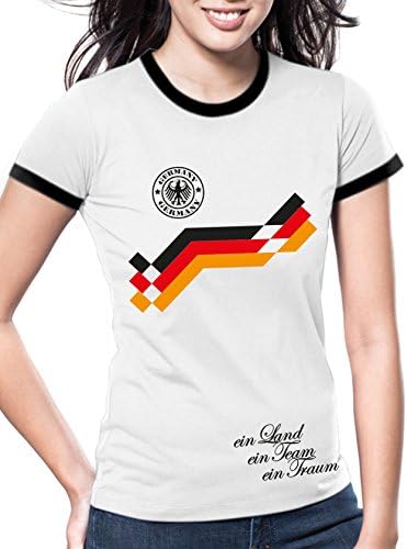 Luckja EURO 2016 Germany Retro Jersey Name and Number Print 10 Women's t-Shirt - White - X-Large