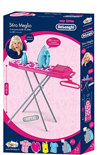 Preisvergleich Produktbild Faro DeLonghi Spielzeug Metall Bügelbrett mit Bügeleisen / Zubehör / Trocknen Rack