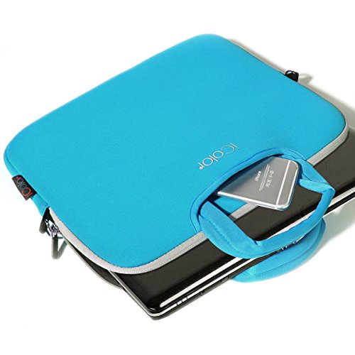 iColor Netbook- und iPad- Tasche Notebooktasche Laptoptasche Schutzhülle für Größe 9,7 10 10,2 Zoll mit Zubehörfach und Schultergurt - 5