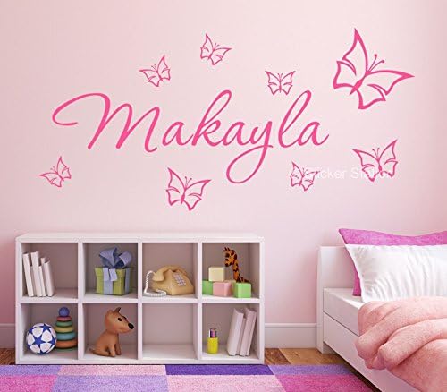 Butterfly Girls Personalised Any Name Wall Art Mural Decal Sticker