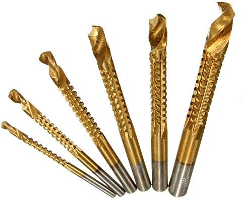 Yakamoz 6PCS HSS Titanium Coated Drill Bit Tool Set Woodworking Wood Metal Hole Cutting Saw Holesaw | 3mm 4mm 5mm 6mm 6.5mm 8mm