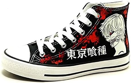 Bromeo Tokyo Ghoul Unisex Canvas Hi-Top Sneaker Trainers Shoes Luminous