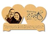 Incredible Gifts India Wooden 25Th Wedding Anniversary Gift Wooden Engraved Photo In Heart