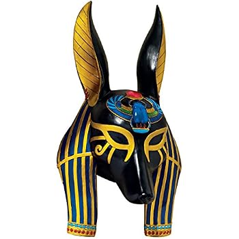 Design Toscano Anubis Statue - Ägyptische Götterfigur - Handbemalt - Für Heim & Garten