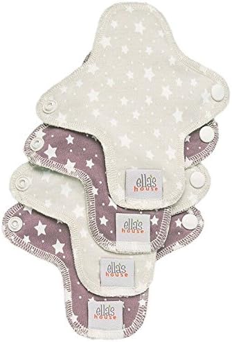 Moon Pads Mini Washable Organic Cotton Panty Liners, Set of 4 Stars
