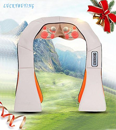 Shiatsu Neck Massager Kneading Shoulder Massager,Heating and Timer Function for Office, Home and Car AMQ-4 LUCKYBUYING