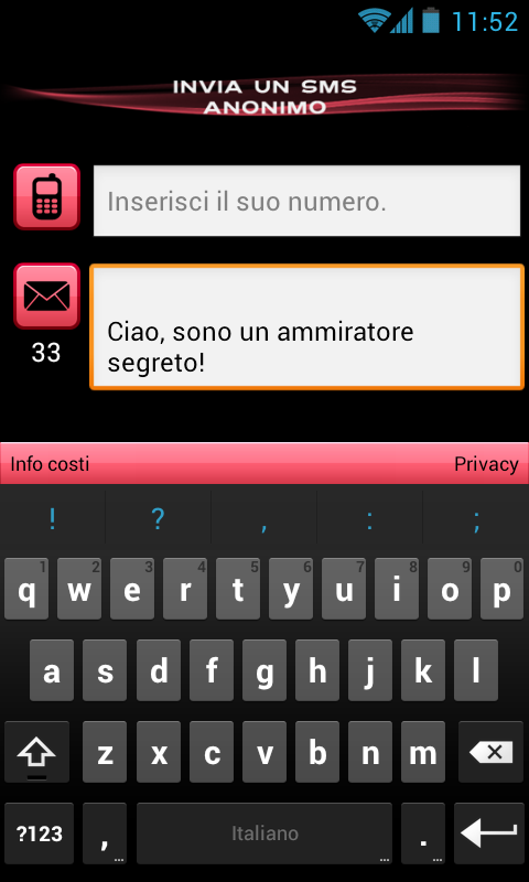 Secret Sms Anonimo Amazon It Appstore Per Android