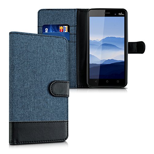 kwmobile Funda para Wiko Lenny 3 - Wallet Case Plegable de Cuero sint tico - Cover con Tapa Tarjetero y Soporte en Azul Oscuro Negro reviews kwmobile Funda para Wiko Lenny 3 - Wallet Case Plegable de Cuero sint tico - Cover con Tapa Tarjetero y Soporte en Azul Oscuro Negro