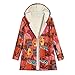 Produktbild Soupliebe Frauen Plus Größe mit Kapuze Langarm Baumwolle Leinen Flauschigen Pelz Reißverschluss Mantel Outwear Jacken Sweatjacke Parka Winterjacke Fleecejacke Steppjacke