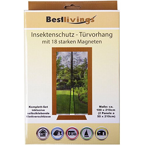 Insektenschutz – Türvorhang mit 18 starken Magneten Mückennetz Fliegennetz Türen Insektenschutz Fliegengitter Moskitonetz Insektennetz - 3