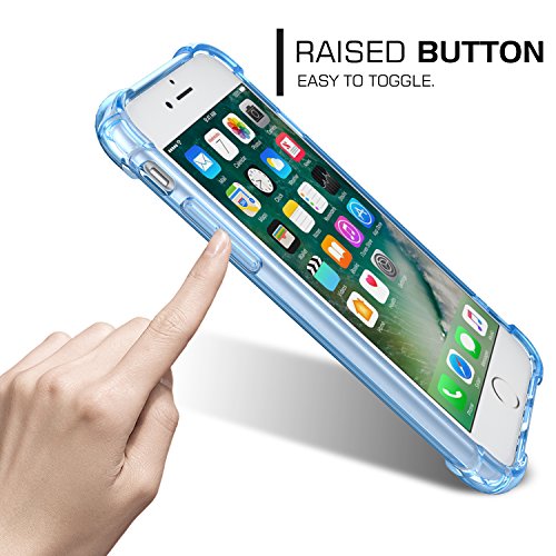 MoKo iPhone 8 Plus   7 Plus Funda - Anti-Ara  azos H  brido TPU Case de Aire Tecnolog  a Esquinas   Panel Trasero Claro Parachoques Back Cover para iPhone 8 Plus   7 Plus 5 5 Pulgadas  Azul Transparente