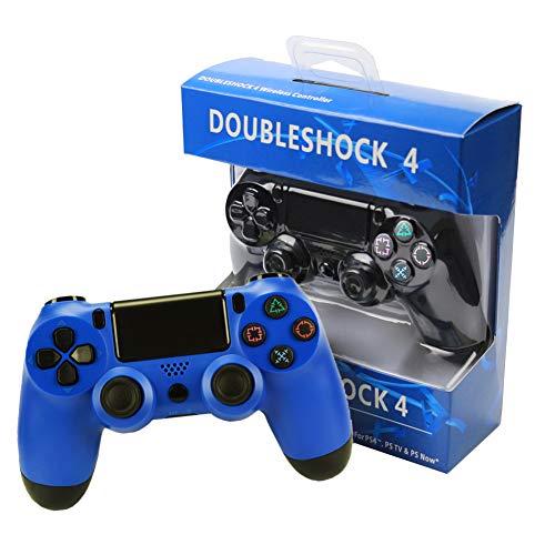 Preisvergleich Produktbild RQINW PS4 Gaming Controller Drahtloses Bluetooth Gamepad, USB-Aufladung, Vibrationsrückmeldung, Gaming Controller für PS4 (Blau)
