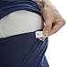 Bearsland Maternity Women's 3 Pieces Set Maternity Nursing Pajamas Blue UK Size X-Large